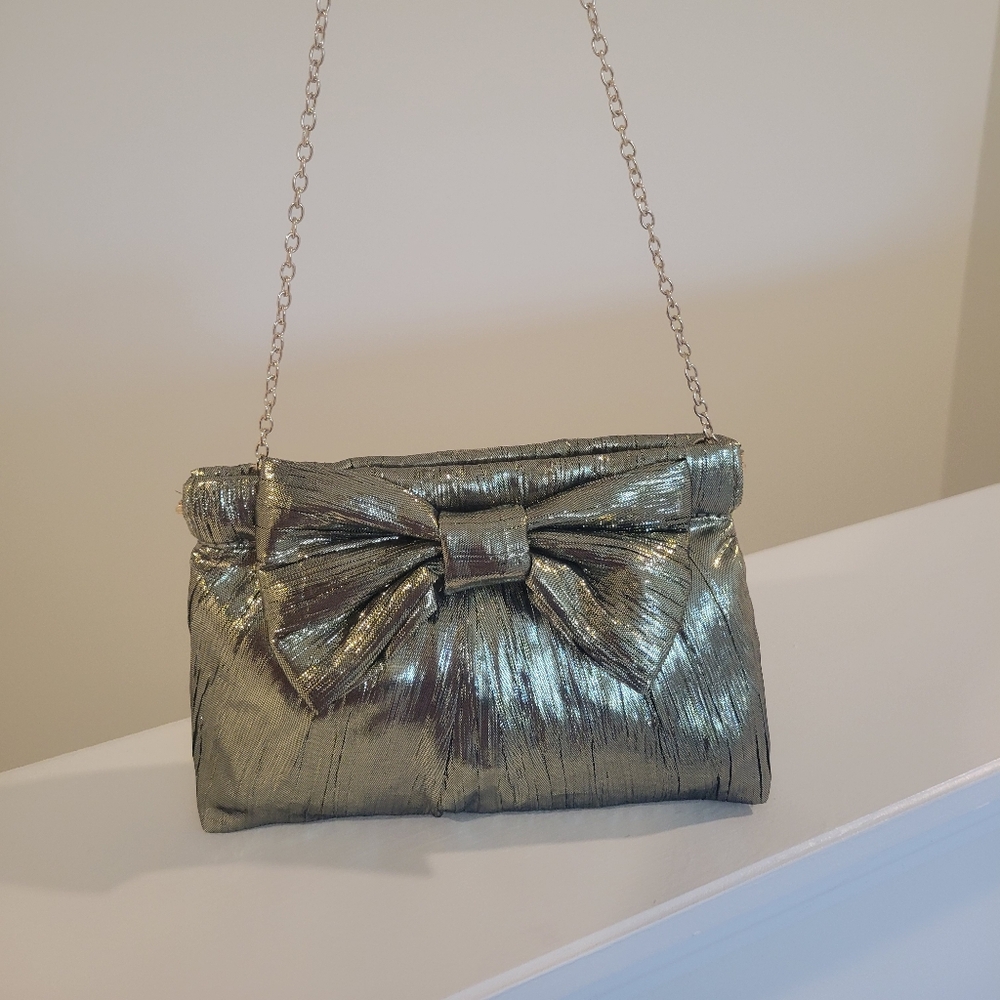 Metallic ribbon bag